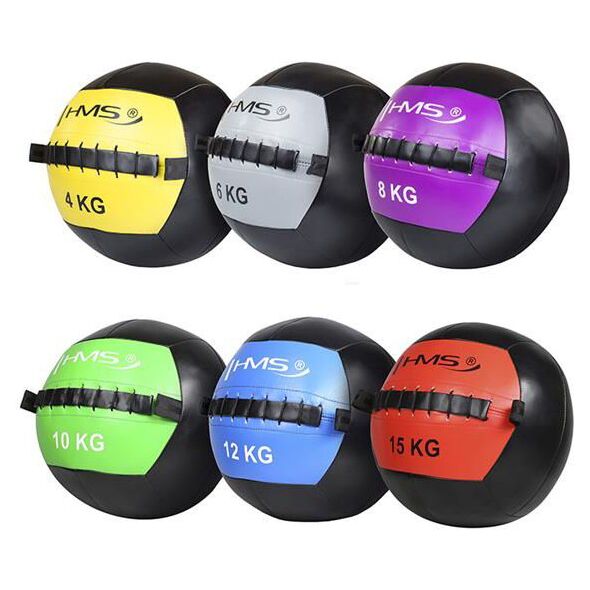HMS Piłka do ćwiczeń Wall Ball 6kg szara (17-41-026)