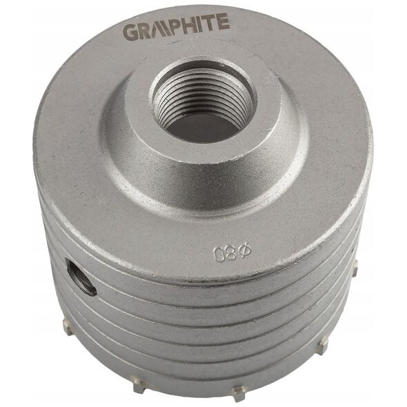Otwornica widiowa 80 mm z adapterem HEX oraz wiertłem pilotującym