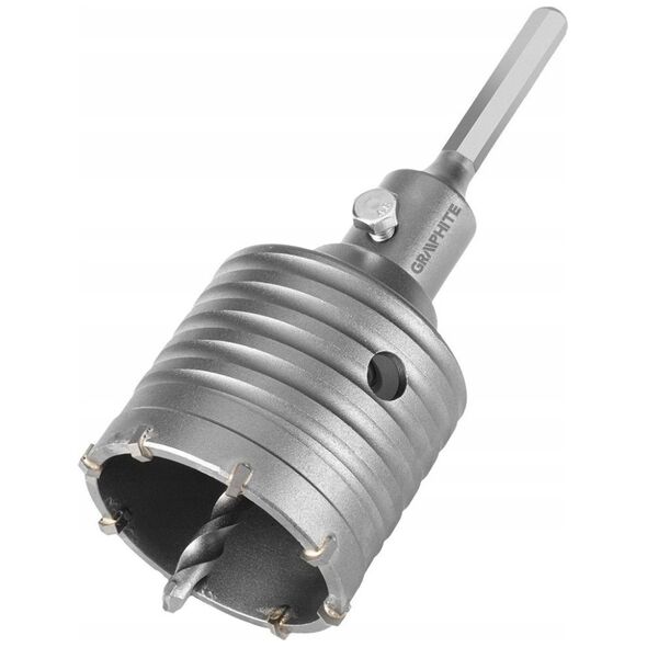 Otwornica widiowa 65 mm z adapterem HEX oraz wiertłem pilotującym
