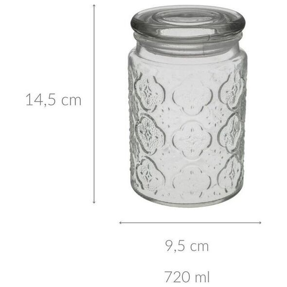 55 γυάλινο δοχείο DOLCE με καπάκι, 720 ml 13795008 5902973434873