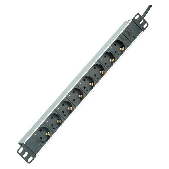 Listwa zasilająca Roline ROLINE 48.26cm 19 Zoll socket strip 8-fold plus C14-plug Aluminium 2.0 m - 19071622