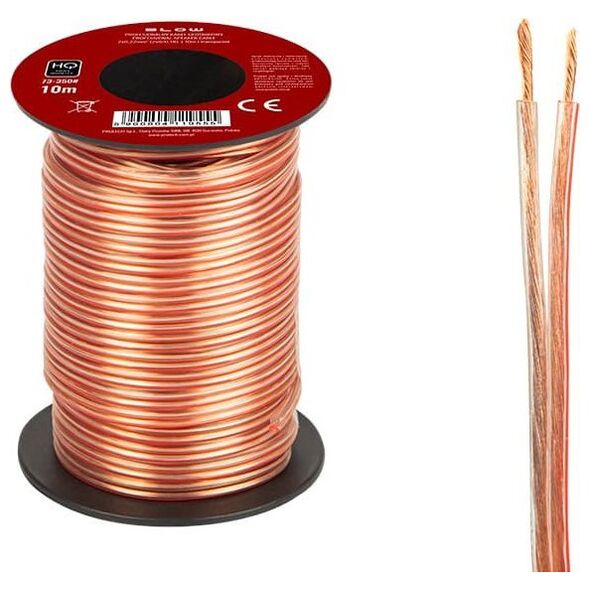 Kabel Blow 73-350# Przew.głośn.2x0,22mm przezroczysty 10m
