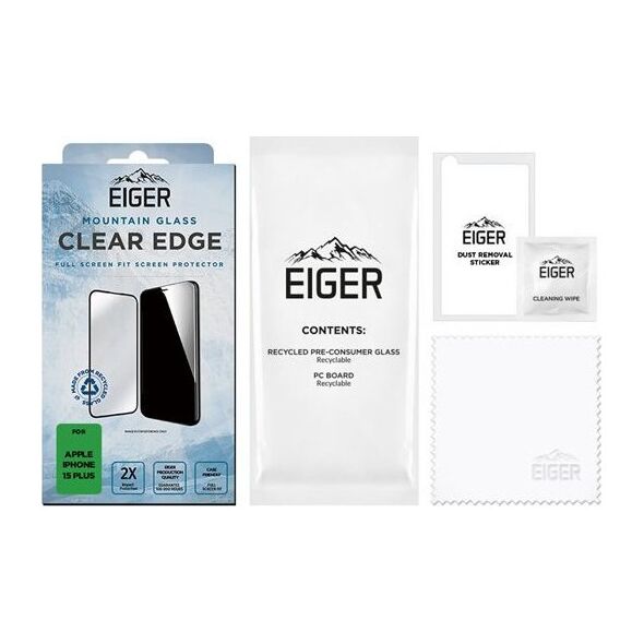 Eiger Eiger SP Mountain Glass Clear Edge iPhone 15 Plus 13295075 5055821770835