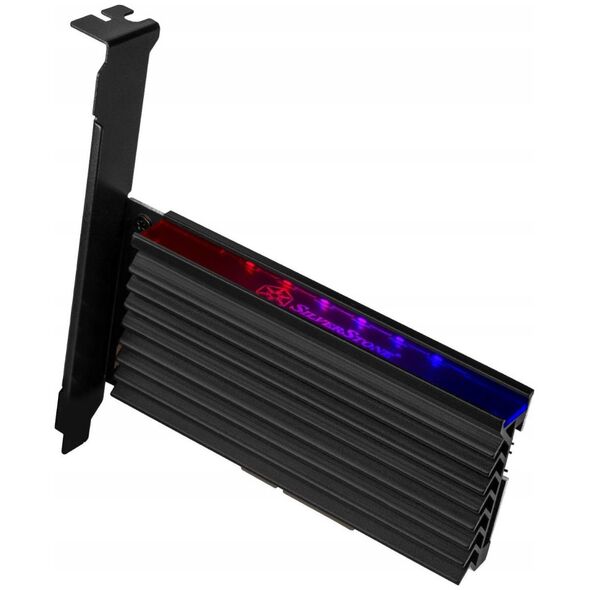 SilverStone SilverStone SST-ECM24-ARGB - PCI-E Gen4 Erweiterungskarte zu M.2 (NGFF) - mit Kühler, ARGB 13333463 4710679813967