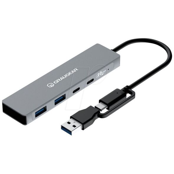 Graugear USB HUB GRAUGEAR 10Gbps USB-HUB 4x USB 3.2, 2x Type-C και 2x Type-A 13672984 4260746551037