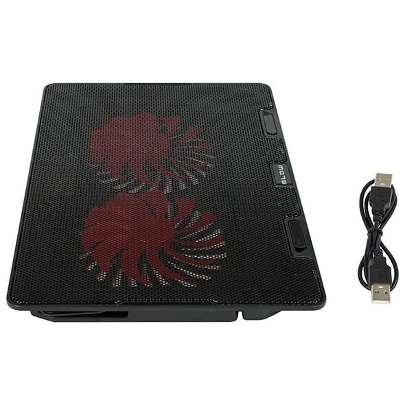 Blow 66-368# Podstawka chłodząca laptop 2 fan samba red