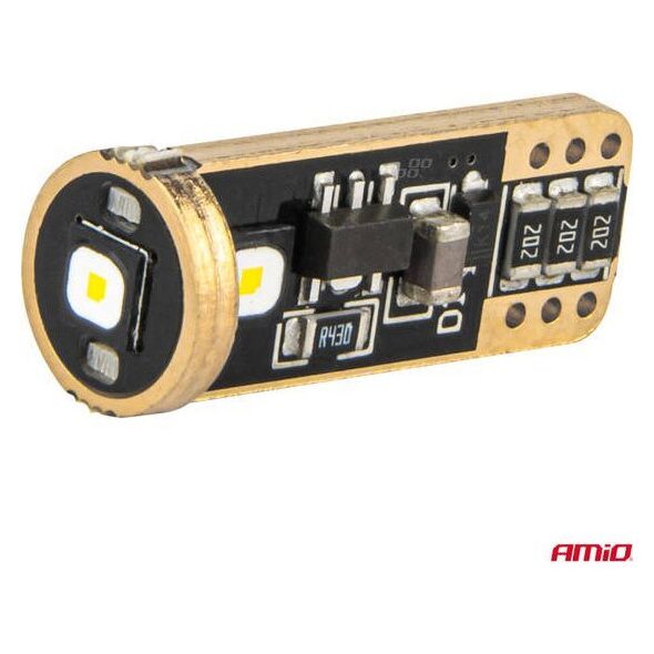 Żarówki LED CANBUS T10 W5W 3SMD 3838 White 12V 24V AMIO-04246