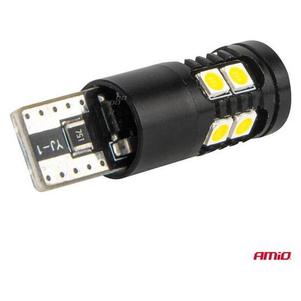 Żarówki LED CANBUS T10 W5W 13SMD 3030 White 12V 24V AMIO-04259