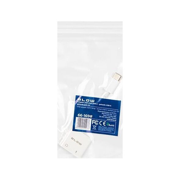 66-169# Adapter usb wtyk usb-c gniazdo usb-c + gniazdo jack 3,5