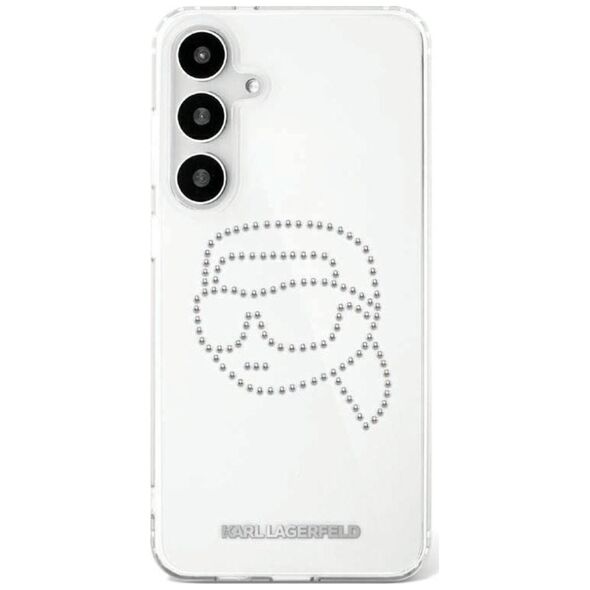 Etui Karl Lagerfeld Rhinestones Karl      Head Logo Samsung Galaxy S25 przezroczysty