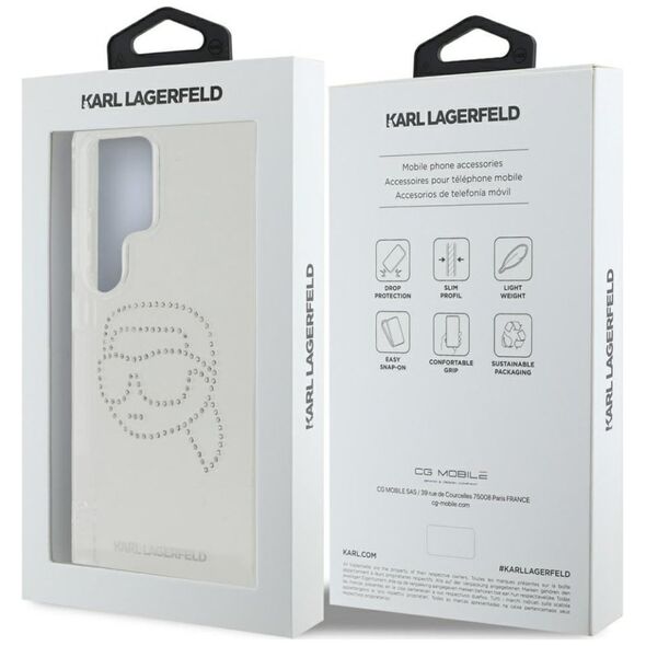 Etui Karl Lagerfeld Rhinestones Karl      Head Logo Samsung Galaxy S25 Ultra przezroczysty