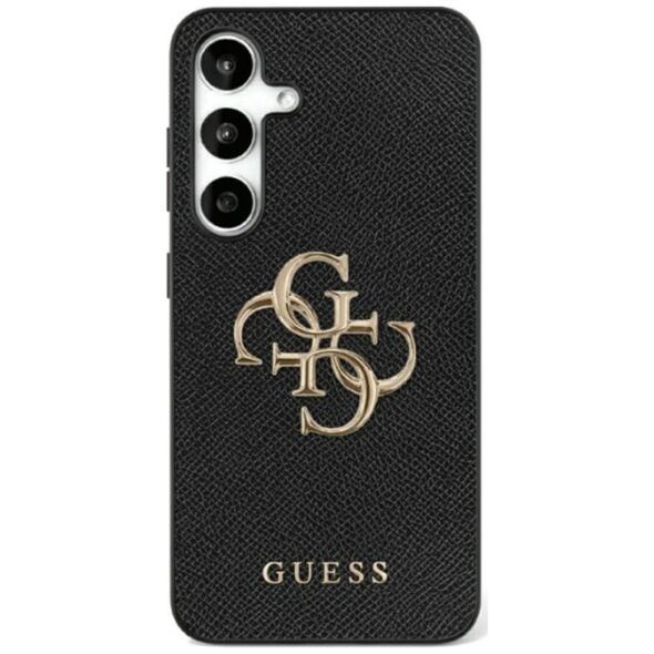 Guess Grained Big 4G Logo Small Classic Logo case for Samsung Galaxy S25 Ultra black
