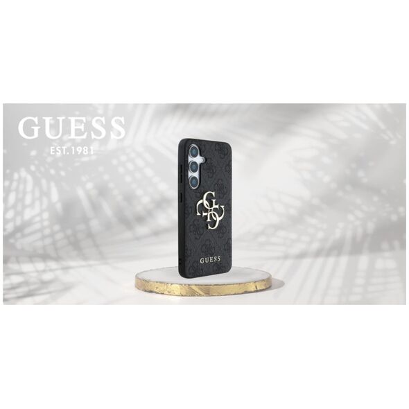 Guess Big 4G Logo Classic Logo Case for Samsung Galaxy S25 Plus Black