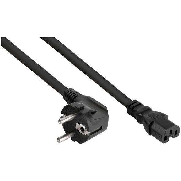 Kabelmeister SK0150-S050 kabel zasilające Czarny 5 m Wtyczka zasilająca typu E+F IEC C15