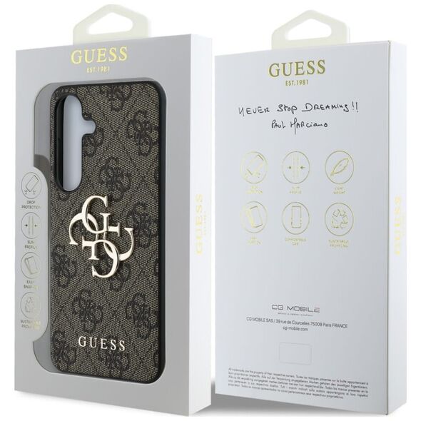 GUESS futerał do SAMSUNG S25 GUHCS25S4GMGBR (4G PU Big Logo) brązowy