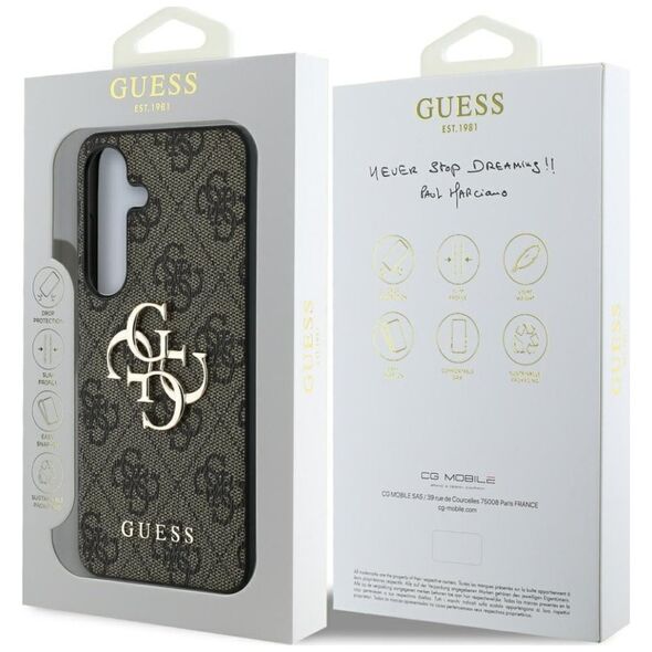 GUESS futerał do SAMSUNG S25 GUHCS25S4GMGBR (4G PU Big Logo) brązowy