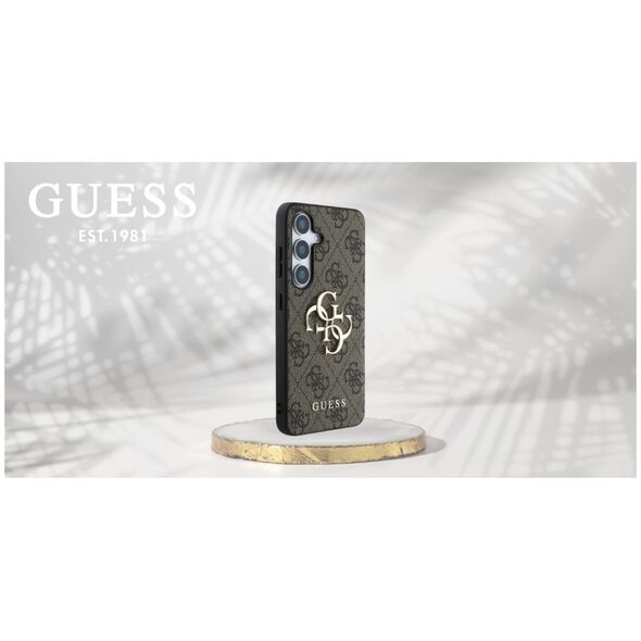 GUESS futerał do SAMSUNG S25 GUHCS25S4GMGBR (4G PU Big Logo) brązowy