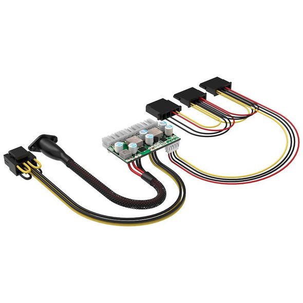 Προσαρμογέας USB Akasa Προσαρμογέας AKASA AK-PE200-01, 200W DC-to-DC ATX, 4-pin DIN 13296777 4710679552798