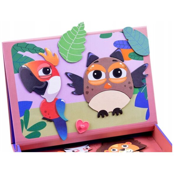 Puzzle magnetyczne zwierzęta 54el tablica ZA3971