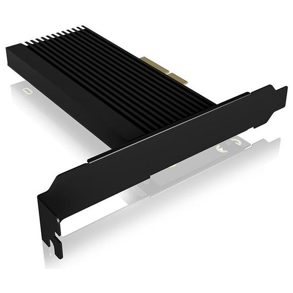 RaidSonic ICY BOX M.2 PCIe Gen 4.0x4 To PCIe Gen 4.0x4 With Heat Sink Μαύρο (IB-PCI208-HS) (RSCIB-PCI208-HS) έως 12 άτοκες Δόσεις
