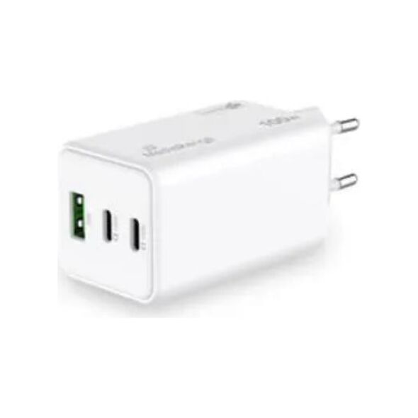 MediaRange 100W GaN Fast Charging Adapter 2x USB-C and 1x USB-A & USB-C Power Delivery and Quick Charge enabled White (MRMA123) έως 12 άτοκες Δόσεις
