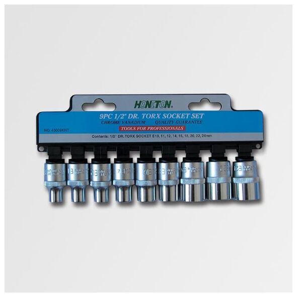Honiton Zestaw nasadek Torx 1/2" E10-E24 9szt. (H4009)