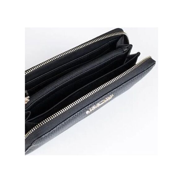 Guess Guess, Alby, Leather, Wallet, SLG Large Zip, Black, For Women For Women
