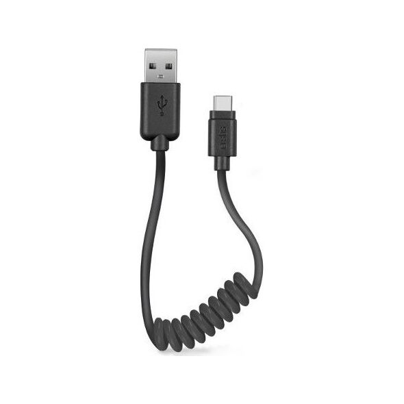 Kabel USB SBS Mobile USB-A - USB-C 0.5 m Czarny (TECABLETYPCSK)
