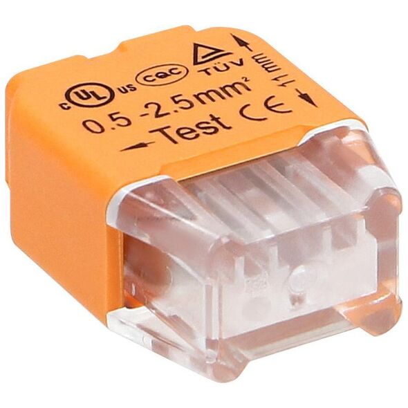 Orno Złączka instalacyjna wciskana 2-przewodowa| na drut 0,75-2,5mm?| IEC 300V/24A| Blister 10 szt.