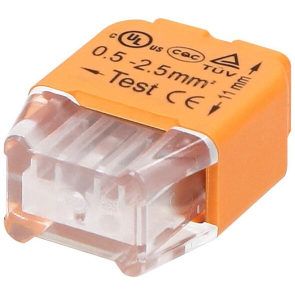 Orno Złączka instalacyjna wciskana 2-przewodowa| na drut 0,75-2,5mm?| IEC 300V/24A| Blister 10 szt.