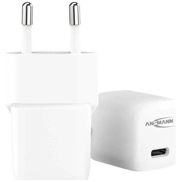 Ansmann Ansmann Home Charger HC120PD GaN Mini φορτιστής, 3A/20W USB-C 1001-0153 13294581 4013674195909