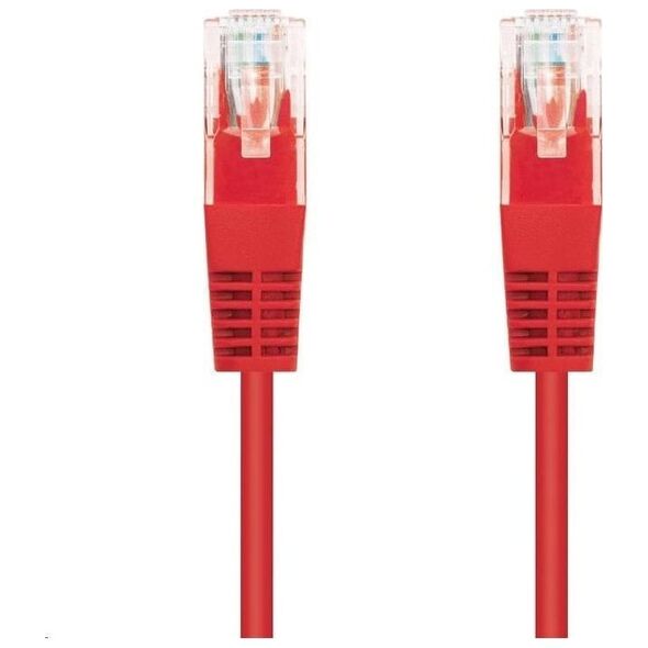 C-Tech C-TECH kabel patchcord Cat5e, UTP, červený, 0,5m