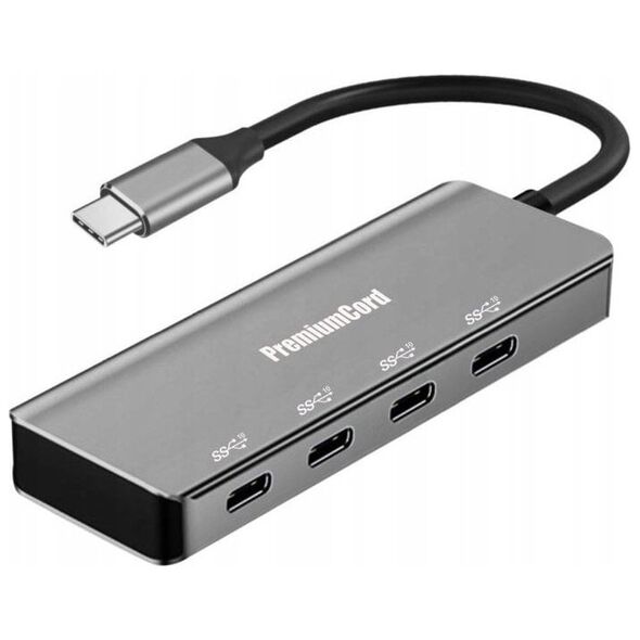 PremiumCord USB HUB PREMIUMCORD USB-C Hub για 4x USB 3.2 Type-C, 5G SuperSpeed, Αλουμίνιο 13218934 8592220023218