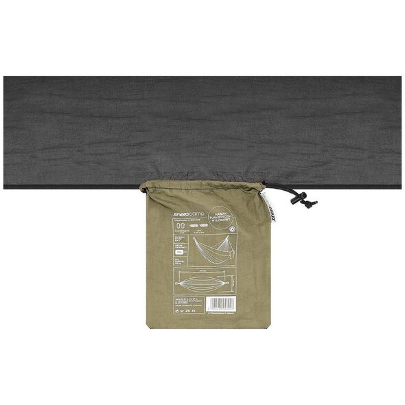 Enero HAMAK TURYSTYCZNY 2 OSOBOWY 270X140CM ZIELONO CZARNY