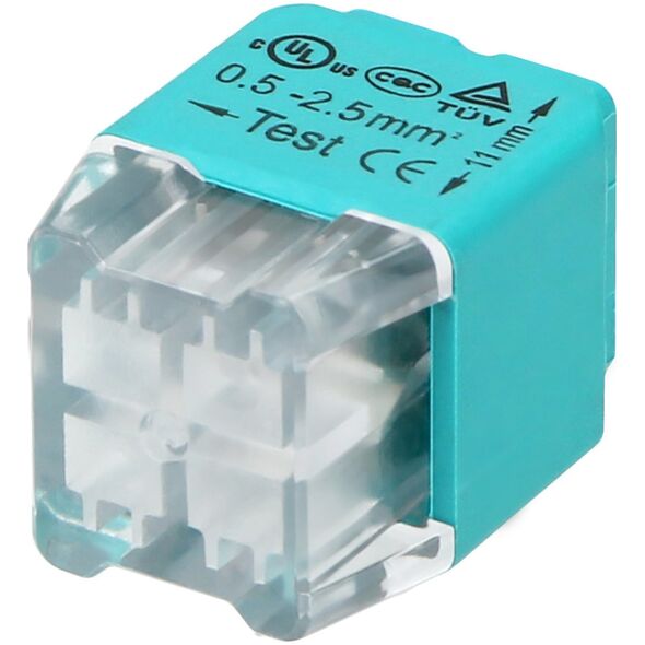 Orno Złączka instalacyjna wciskana 4-przewodowa| na drut 0,75-2,5mm?| IEC 300V/24A| Blister 10 szt.