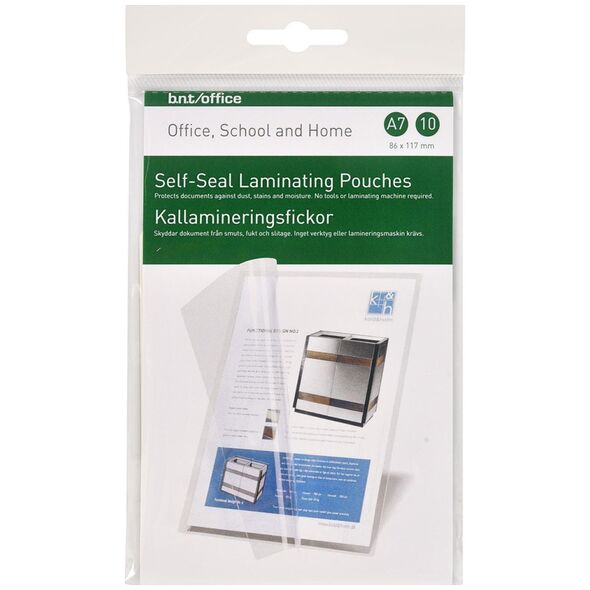 Selvlamineringslommer A7 10stk