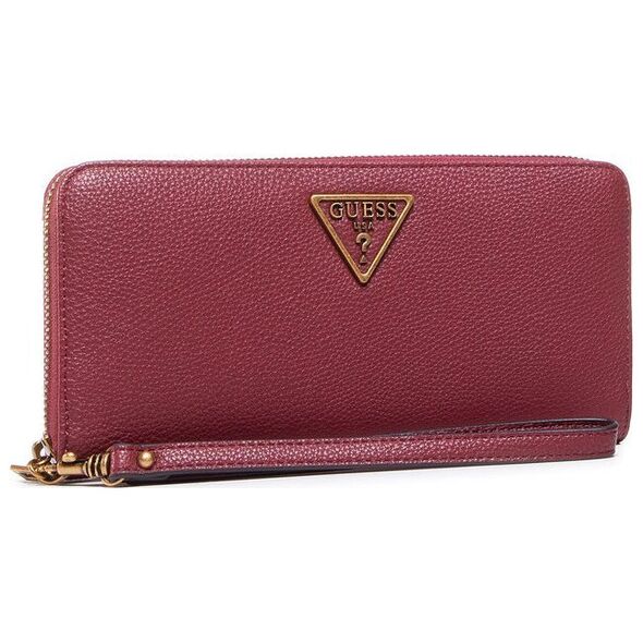 Guess Guess, Merloto Desinty, Leather, Wallet, SLG Large Zip, Red, For Women For Women