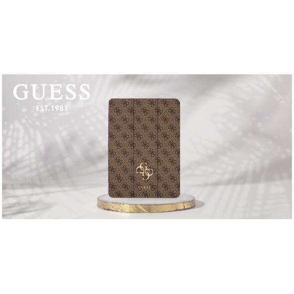 Guess GUFC13RM24PS4SGW iPad Air 13" 2024  brązowy/brown Magnetic 4G Big Logo