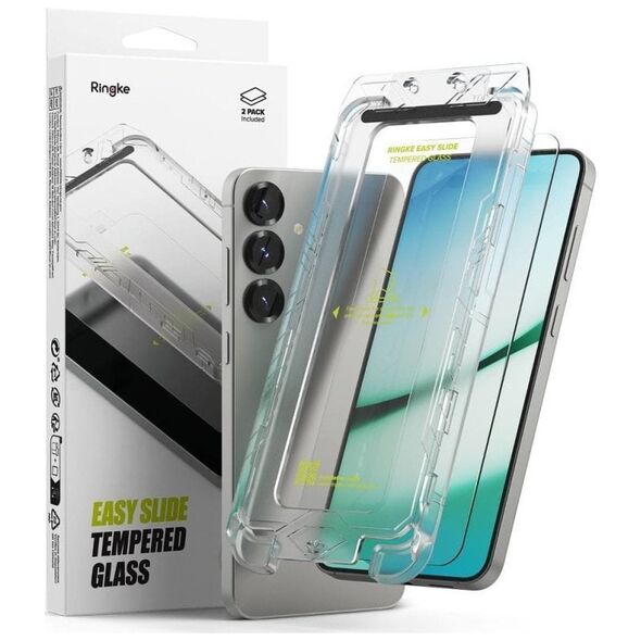 SZKŁO HARTOWANE RINGKE EASY SLIDE 2-PACK GALAXY S25 CLEAR