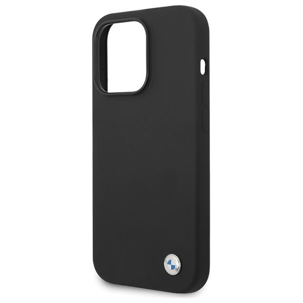 BMW BMHCP15XSILBK Apple iPhone 15 Pro Max Silicone Metal Logo black