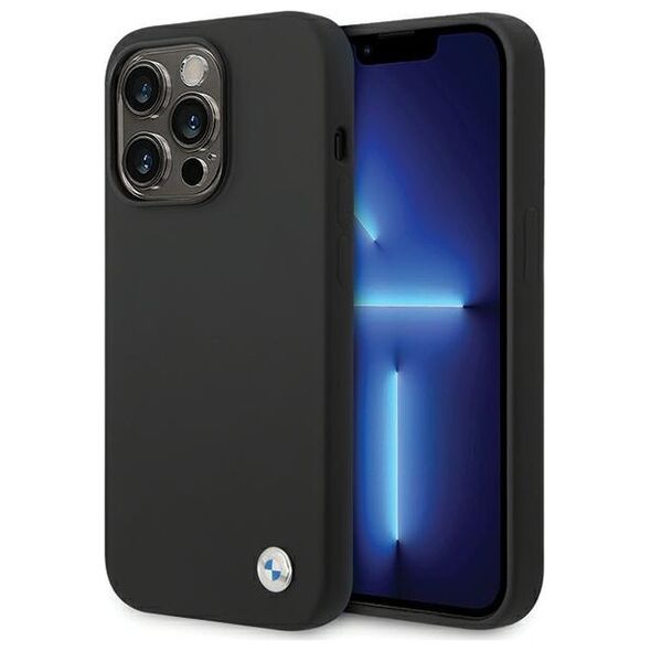 BMW BMHCP15LSILBK Apple iPhone 15 Pro Silicone Metal Logo black