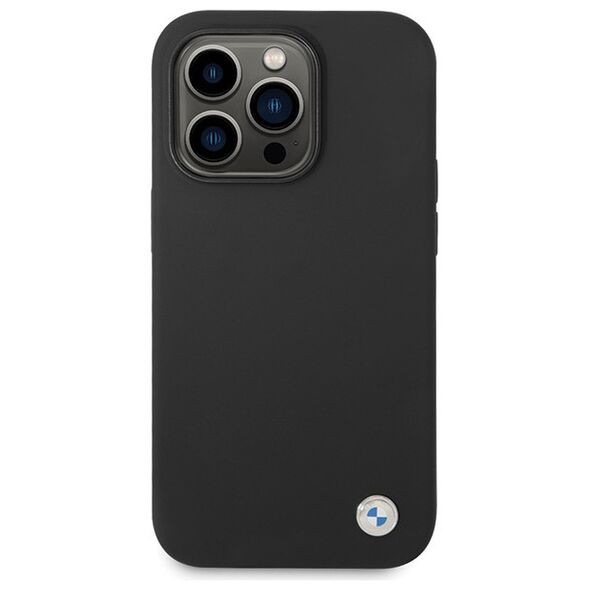 BMW BMHCP15LSILBK Apple iPhone 15 Pro Silicone Metal Logo black