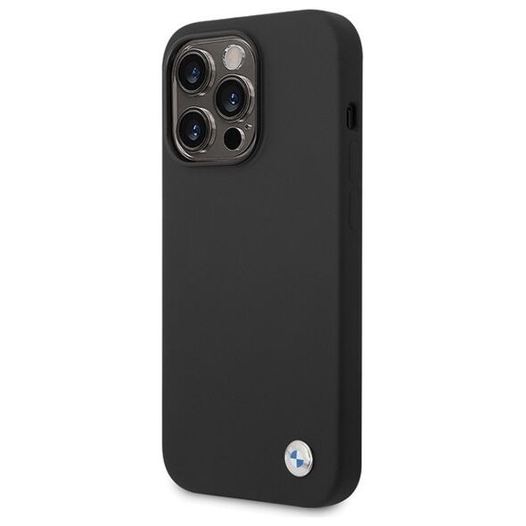 BMW BMHCP15LSILBK Apple iPhone 15 Pro Silicone Metal Logo black