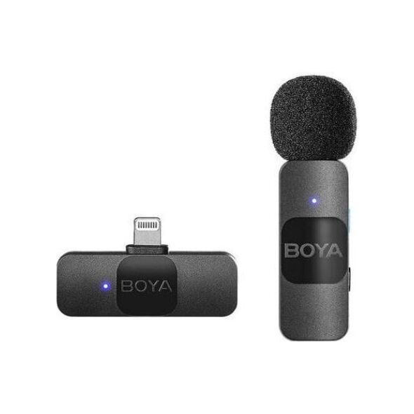 Boya BY-V1 V2.0 Ultra compact 2.4GHz wireless mic for lightning devices -1TX+1RX