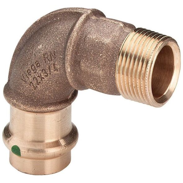 Viega 90° bend Z Sc 15 x 3/4 silicon bronze / γυαλιστερός σύνδεσμος σωλήνα 12208190 4015211443030