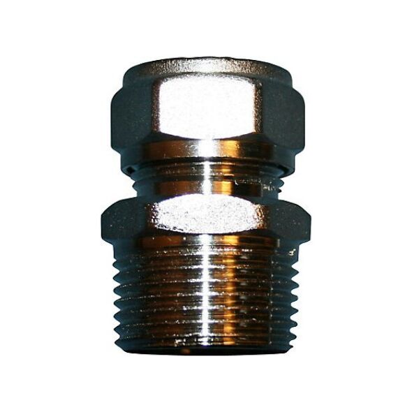 Wavin kompr.overgang 20x3/4 N - 20x3/4 nippel kompressionsovergang til alupexrør 14081112 5711269018259