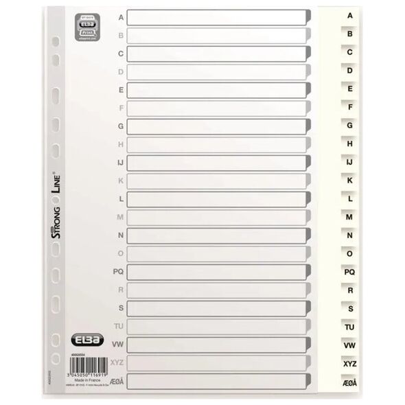 Εγγραφή Elba Elba Strong-Line® Basic A4 PP hvid A-Å 13800593 3045050120978