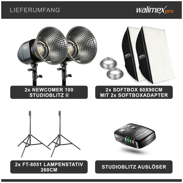 Walimex walimex pro Newcomer 100 II Σετ Διπλό σετ στούντιο 13935612 4056929233742