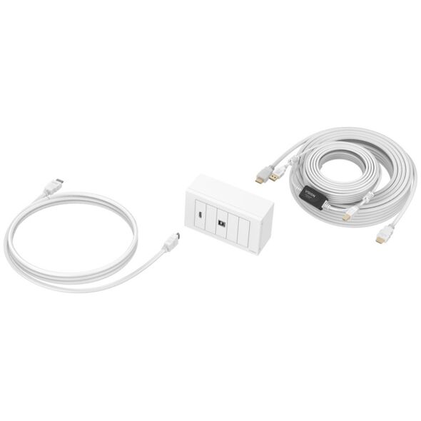 Vision VISION Techconnect Modulares AV-Panel with Kabeln - LEBENSLANGE GARANTIE - 10 Meter Kabel - 4K bei 60 Hz - Einfaches Paket zur Installation von Touchpanel-Displays or Projectoren - Enthalt britische Doppel-Gang-Aufpelmen 13967821 9792816000008