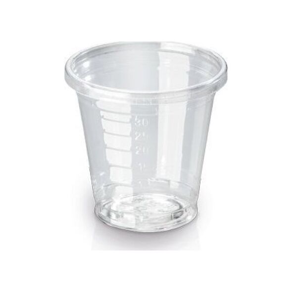 Plastglas 3 cl snapseglas Ø45xH45mm Bionedbrydelig PLA Klar,30 pk x 100 stk/krt 14007414 7611243697907